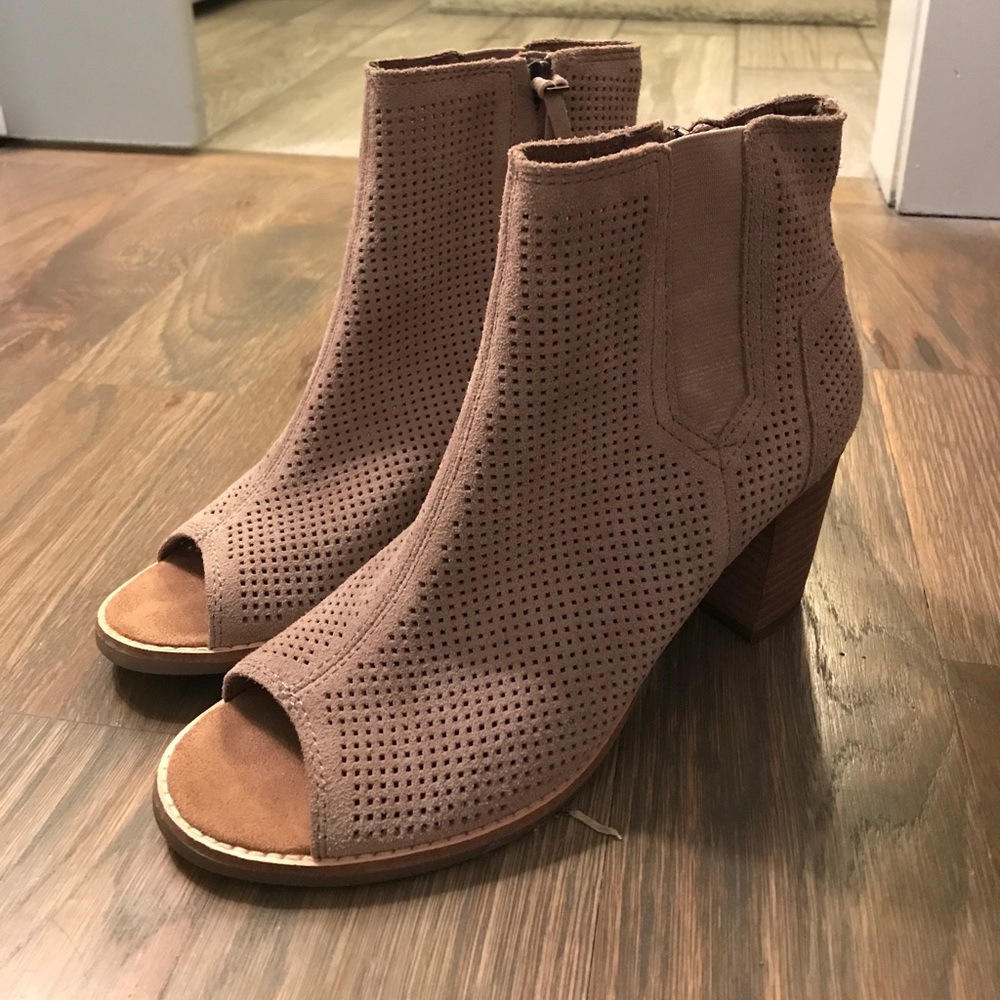 Toms Open Toe Booties